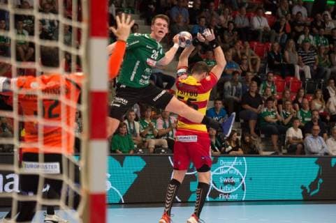 Velux EHF Champions League Wacker Thun Riihimäen Cocks Gümligen 20 09 2018 Handball Velux EHF Champions League Season 2018 2019 Wacker Thun Riihimäen Cocks Ron Delhees Wacker