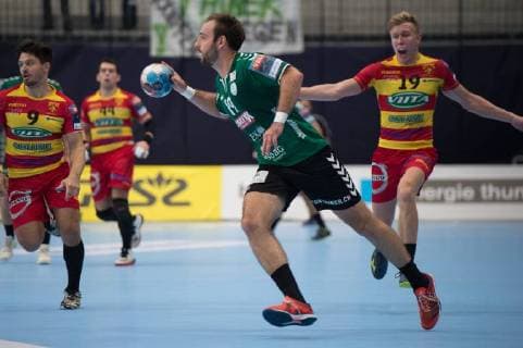 Velux EHF Champions League Wacker Thun Riihimäen Cocks Gümligen 20 09 2018 Handball Velux EHF Champions League Season 2018 2019 Wacker Thun Riihimäen Cocks Stefan Huwyler Wacker