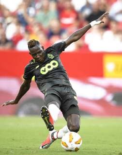 SEPTEMBER 20 Moussa Djenepo or Standard de Leija in action party belonging to phase of groups of UEFA Europa League Group J facing the Sevilla FC v Standard of Liege stadium Ramon Sanchez Pizjuan 20th September 2018 picture Cristobal Duenas Cordon Press  xDUENASx xx