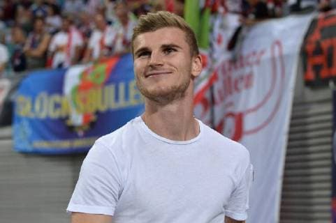 Soccer Europa League Group Stage 1 Gameday RB Leipzig FC Salzburg on 20 09 2018 in the Red Bull Arena in Leipzig Timo Werner Leipzig DFL Regulations prohibit any use of images as image sequences and or quasi video xTTx