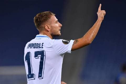 Fußball, EL, Lazio Rom - Apollon Limassol As Roma 20 09 2018 - Europa League Lazio-Apollon Limassol foto Antonello Sammarco Image nella foto: esultanza gol Ciro Immobile 