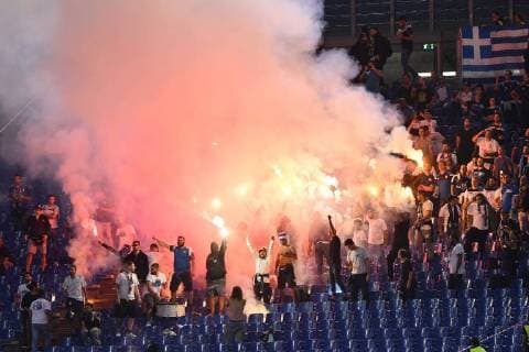 Sport Bilder des Tages Fußball, EL, Lazio Rom - Apollon Limassol As Roma 20 09 2018 - Europa League Lazio-Apollon Limassol foto Antonello Sammarco Image nella foto: tifosi Apollon 