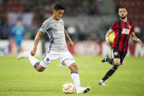 Anderlecht s Andy Najar pictured in action during a match between Belgian soccer team RSC Anderlecht and Slovakian club Spartak Trnava, Thursday 20 September 2018 in Trnava, Slovakia, on day one of the UEFA Europa League group stage. JASPERxJACOBS  x05430303x