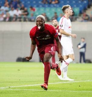 RB Leipzig Salzburg Soccer Euro League Leipzig 20 09 2018 Red Bull Arena Soccer UEFA Euro League Group B 1 Gameday RB Leipzig vs. FC Salzburg Pictured goal for FC Salzburg Amadou Haidara 4 Salzburg scores from 0 2 and celebrates according to UEFAs guidelines It is forbidden to use or process photo shoots in the stadium and or the game in the form of sequence pictures and or video-like photo series