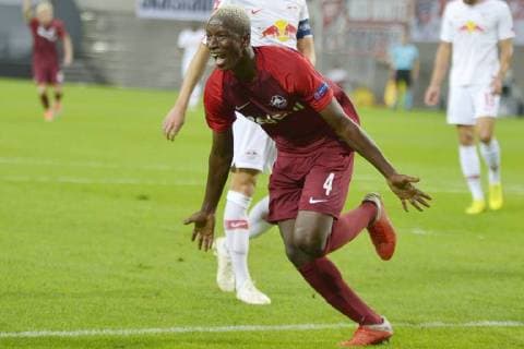 UEFA Europa League 2018 2019 Group Stage Group Stage 1 Gameday RB Leipzig vs. Salzburg FC Red Bull Salzburg 20 09 2018 Amadou Haidara Salzburg celebrates after scoring for 0 2 Leipzig Saxony Germany