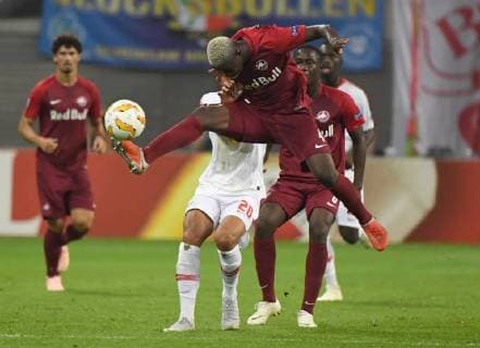 Soccer Men Season 2018 2019 Europa League Group B 1 Gameday RB Leipzig FC Salzburg v 1 Matheus Cunha RB Leipzig Amadou Haidara Red Bull Salzburg 20 09 2018 Copyright: xMatthiasxKochx