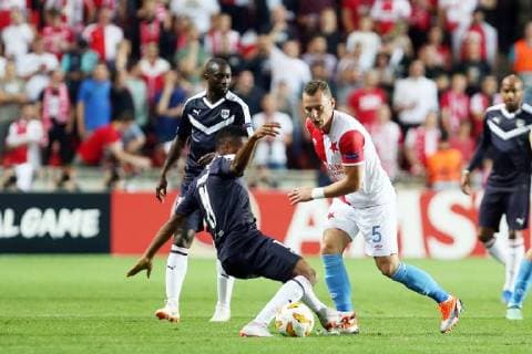 Fußball, EL, Slavia Prag - Girondins Bordeaux PRAGUE 20.09.2018 PILKA NOZNA FOOTBALL LIGA EUROPY - UEFA EUROPA LEAGUE SLAVIA PRAHA - GIRONDINS BORDEAUX NZ. VLADIMIR COUFAL (SLAVIA) FOT. MICHAL CHWIEDUK FOKUSMEDIA.COM.PL NEWSPIX.PL --- Newspix.pl FRANCE OUT!  180920CHW005