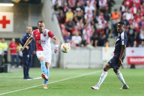 Fußball, EL, Slavia Prag - Girondins Bordeaux PRAGUE 20.09.2018 PILKA NOZNA FOOTBALL LIGA EUROPY - UEFA EUROPA LEAGUE SLAVIA PRAHA - GIRONDINS BORDEAUX NZ. VLADIMIR COUFAL (SLAVIA) FOT. MICHAL CHWIEDUK FOKUSMEDIA.COM.PL NEWSPIX.PL --- Newspix.pl FRANCE OUT!  180920CHW030