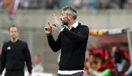 RB Leipzig Salzburg Soccer Euro League Leipzig 20 09 2018 Red Bull Arena Soccer UEFA Europa League RB Leipzig GER vs FC Salzburg AUT Pictured coach Marco Rose Salzburg UEFA Êregulations prohibit any use of images as image sequences and or quasi video