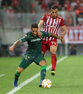 September 20, 2018 - Piraeus, Greece - Group F Europa League soccer match between Olympiakos Piraeus and Real Betis at the Karaiskakis Stadium, in Piraeus, near Athens. Greece Soccer Europa League - ZUMAe114 20180920_zaa_e114_001 Copyright: xEurokinissix