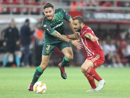 September 20, 2018 - Piraeus, Greece - Group F Europa League soccer match between Olympiakos Piraeus and Real Betis at the Karaiskakis Stadium, in Piraeus, near Athens. Greece Soccer Europa League - ZUMAe114 20180920_zaa_e114_002 Copyright: xEurokinissix