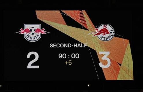 Soccer Men Season 2018 2019 Europa League Group B 1 Gameday RB Leipzig FC Salzburg Scoreboard with 2 3 Final Result 20 09 2018 Copyright: xMatthiasxKochx