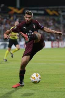 Fussball Europa League 2018 - 2019 20.09.2018, Fussball Europa League, UEFA Europa League, 2018-2019, Gruppenphase, Gruppe F, Spieltag 1, Luxemburg, Stade Josy Barthel, Luxemburg (LUX) - F91 Dudelange, Düdelingen, AC Mailand, Milan, AC Milan (ITA) vl: Fabio Borini (AC Mailand, Milan 11) Freisteller, single view 
