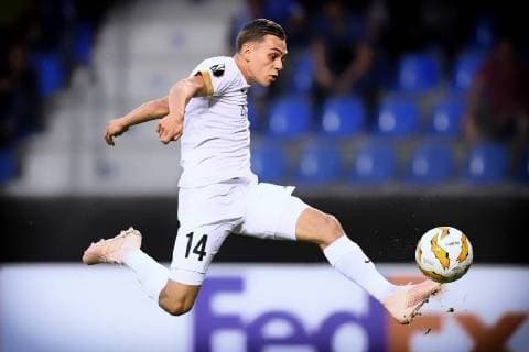Genk s Leandro Trossard scoring the 1-0 goal during the match between Belgian soccer team KRC Genk and Swedish club Malmo FF in Genk, Thursday 20 September 2018, on day one of the UEFA Europa League group stage. YORICKxJANSENS  x05430357x