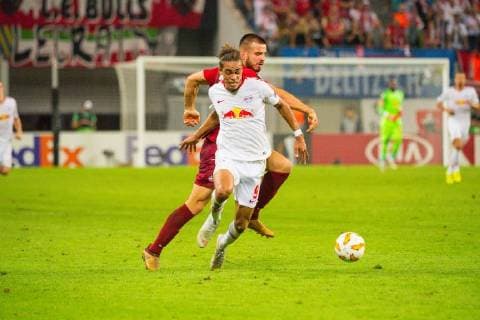 GER UEFA Europa League RB Leipzig GER vs FC Salzburg AUT 20 09 2018 Red Bull Arena Leipzig GER UEFA Europa League RB Leipzig GER vs FC Salzburg AUT im Bild Yussuf Poulsen 9 RB Leipzig nordphotoxDostmann nph00325