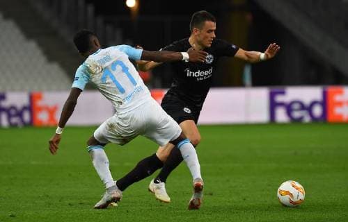 20 09 2018 xjhx Football UEFA Europa League Olympique Marseille Eintracht Frankfurt emporer Bouna Sarr Olympique Marseille Filip Kostic Eintracht Frankfurt DFL DFB REGULATIONS PROHIBIT ANY USE OF PHOTOGRAPH as IMAGE SEQUENCES and or QUASI VIDEO Marseille