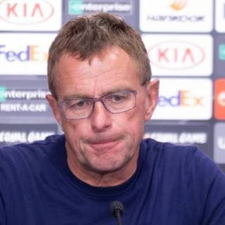 Ralf Rangnick RB Leipzig Coach head coach interview TV Portrait Portrait Soccer UEFA Europa League RB Leipzig FC Salzburg xprx