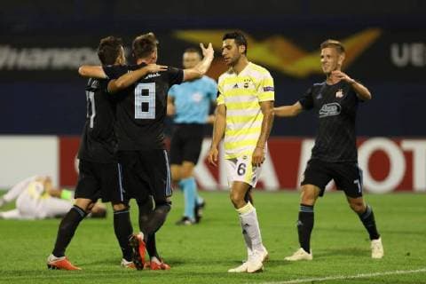 Zagreb, 20.9.2018. - Stadion Maksimir, UEFA EUROPA LEAGUE - 2018 19 SEASON GNK Dinamo Zagreb (dark-blue) - Fenerbahçe SK (yellow) 4:1, Group D - Matchday 1 Ismail Koybasi (6) 