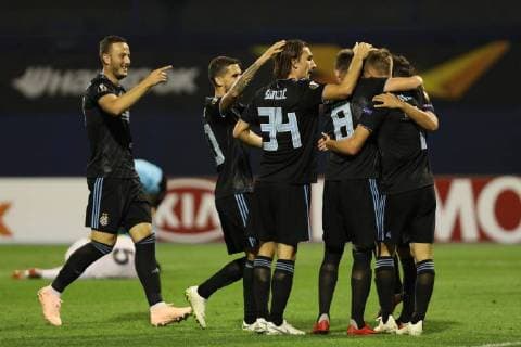 Zagreb, 20.9.2018. - Stadion Maksimir, UEFA EUROPA LEAGUE - 2018 19 SEASON GNK Dinamo Zagreb (dark-blue) - Fenerbahçe SK (yellow) 4:1, Group D - Matchday 1 
