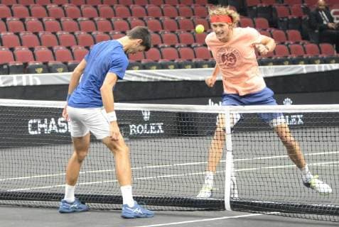 September 20, 2018 - Chicago, Illinois, United States - Members of Team Europe having some fun in advance of the 2018 Laver Cup tennis event in Chicago. Tennis 2018: Laver Cup - ZUMAl132 20180920_zap_l132_019 Copyright: xChristopherxLevyx