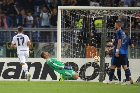 Lazio vs Apollon Limassol - UEFA Europa League 20th September 2018, Stadio Olimpico, Rome, Italy; UEFA Europa League football, Lazio versus Apollon Limassol; Ciro immobile of Lazio celebrates after scoring a penalty in the 84th minute Credit: Giampiero Sposito Pacific Press . Rome Lazio Italy Stadio Olimpico  GiampieroxSposito PacificxPress