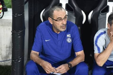 September 20, 2018 - Thessaloniki, Greece - Coach of Chelsea Maurizio Sarri during a match between PAOK FC and Chelsea FC. Group Stage Europa League soccer match between PAOK FC and Chelsea FC. Greece Soccer PAOK Chelsea Europa League - ZUMAp191 85599325st Copyright: xGiannisxPapanikosx