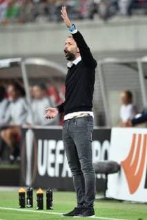 Soccer Europa League Group Stage 1 Gameday RB Leipzig FC Salzburg on 20 09 2018 at Red Bull Arena in Leipzig Marco Rose Head Coach Salzburg DFL Regulations prohibit any use of images as or sequences xTTx
