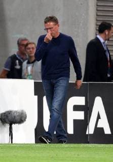 GER Europa League Group B RasenBallsport Leipzig vs FC Salzburg 20 09 18 Leipzig Red Bull Arena GER Season 2018 2019 UEFA Europa League Group B 1 Gameday of 6 RasenBallsport Leipzig vs FC Red Bull Salzburg im Bild Coach Ralf Rangnick Leipzig DFL regulations prohibit any use of photographs as image sequences and or quasi video
