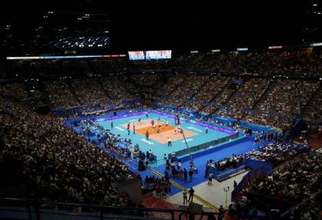 September 21, 2018 - Milan, Italy - Italy v Finland - FIVP Men s World Championship WM Weltmeisterschaft .Second Round Pool E.The Mediolanum Forum sold out for the match in Milan, Italy on September 21, 2018. Italy v Finland - FIVP Men s World Championship 2nd round  - ZUMAn230 20180921_zaa_n230_712 Copyright: xMatteoxCiambellix