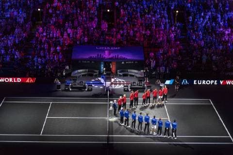 September 21, 2018 - Chicago, Illinois, U.S - Opening ceremonies before the first match on Day One of the Laver Cup at the United Center in Chicago, Illinois. Laver Cup Day 1 - ZUMAl140 20180921_zap_l140_027 Copyright: xShelleyxLiptonx