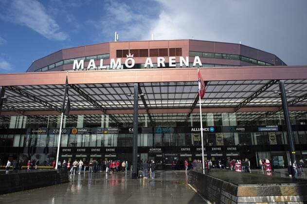 180922 Exterior of Malmö Arena in front of the ice hockey match in SHL between Malmö Redhawks and Färjestad April 22, 2018 in Malmö  Copyright: LUDVIGxTHUNMAN BB180922LT011