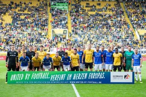 22 09 2018 xkvx Football 2 Bundesliga SG Dynamo Dresden SV Darmstadt 98 emoline emspor v l European Championship Application 2024 DFB United by Football DFL DFB REGULATIONS PROHIBIT ANY USE OF PHOTOGRAPH as IMAGE SEQUENCES and or QUASI VIDEO Dresden