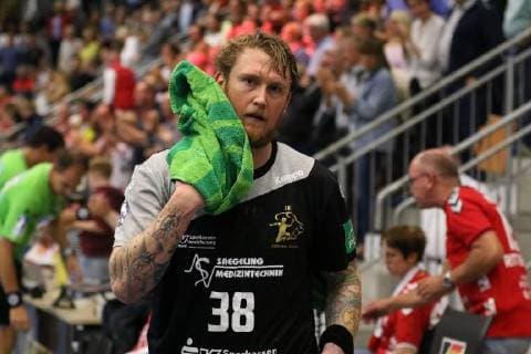 Disappointment at Henning Quade HC ELbflorenz Dresden 38 ASV Hamm Westphalia vs HC Elbflorenz Dresden Handball 2 Bundesliga 22 09 2018 ASV Hamm Westphalia vs HC Elbflorenz Dresden Handball 2 Bundesliga 22 09 2018 Hamm Copyright: xEibner Jan_Strohdiekx EP_JSK