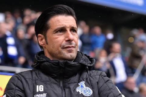 Soccer 2 Bundesliga 6 Matchday MSV Duisburg Erzgebirge Aue on 23 09 2018 in the Schauinsland Travel Arena in Duisburg Ilia Gruev Head Coach Duisburg DFL regulations prohibit any use of images as image sequences and or quasi video xTTx