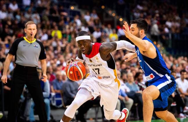 Basketball Leipzig 16 09 2018 European Qualifier World Cup Qualifier Germany GER Israel ISR Dennis Schröder Schroeder Germany No 17 Schröder Tamir Blatt re