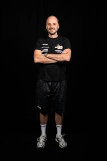 Photo shoot easycredit BBL Science City Jena Team Season 2018 2019 Coach 2 Team Marius Linartas Sparkassen Arena