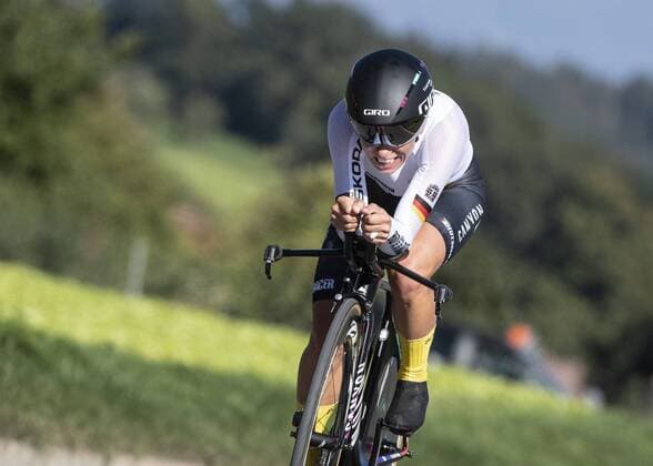 25 09 2018 Innsbruck AUT UCI Road Cycling World Cup 2018 Individual Time Trial Elite Ladies from Hall Wattens to Innsbruck 27 8 km Trixi Worrack GER Trixi Worrack of Germany during the Womens Individual Time trial from Hall to Innsbruck 27 8 km of the UCI Road World Championships 2018 Innsbruck Austria on 2018 09 25 Innsbruck  EX_REI