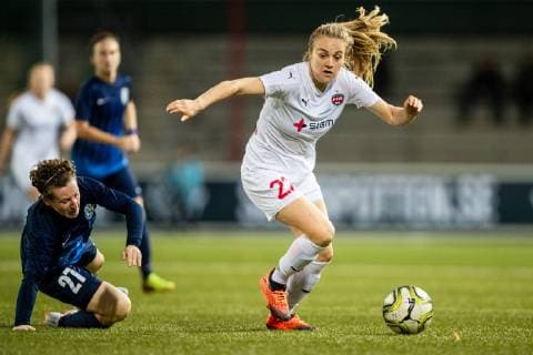 180926 Rosengards Fiona Brown during the soccer match in the Champions League between Rosengard and Rjazan on September 26, 2018 in Malmö  Copyright: MATHILDAxAHLBERG BB180926MA002