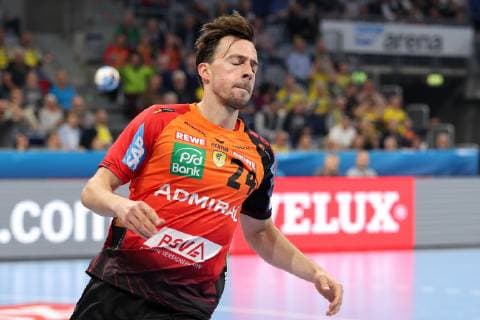 Patrick Groetzki RNL 24 disappointed looking disappointment frustration disappointed pessimistic handball Champions League Rhein Neckar Lions HC Meshkov Brest xozx