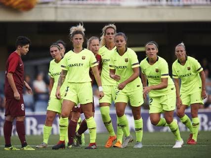 BARCELONA, 26-09-2018. UEFA Women s Champions League 2018 2019, round of 32. FC Barcelona Barca - BIIK-Kazygurt. during the game FC Barcelona 2-0 BIIK-Kazygurt. FC Barcelona players FC Barcelona - BIIK-Kazygurt  x2496788x