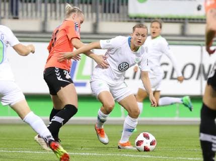 CL VfL Women vs. Thor Womens Football Champions League 1 round return match VfL Wolfsburg vs. Thor KA picture shows Wolfsburg