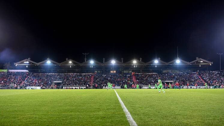 sold out stadium full bleachers football 3 league SpVgg Unterhaching TSV 1860 Munich DFB REGULATIONS PROHIBIT ANY USE OF PHOTOGRAPH AS IMAGE SEQUENCES AND OR QUASI VIDEO xslx