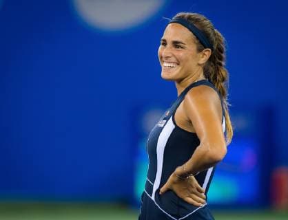 September 26, 2018 - Monica Puig of Puerto Rico celebrates winning her third-round match at the 2018 Dongfeng Motor Wuhan Open WTA Tennis Damen Premier 5 tennis tournament 2018 Dongfeng Motor Wuhan Open - 26 Sep - ZUMAa181 20180926_zaa_a181_234 Copyright: xAFP7x