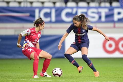 Fußball, Damen, CL, Paris Saint Germain - Sankt Pölten Spratzern Anissa Lahmari (PSG) FOOTBALL : PSG vs FSK Sankt Polten Spratzern - UEFA ligue des champions feminine - 27 09 2018 JBAutissier Panoramic 