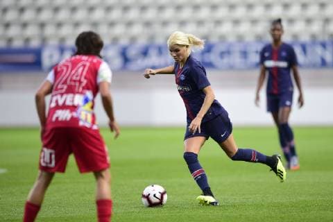 Fußball, Damen, CL, Paris Saint Germain - Sankt Pölten Spratzern Andrine Hegerberg (PSG) FOOTBALL : PSG vs FSK Sankt Polten Spratzern - UEFA ligue des champions feminine - 27 09 2018 JBAutissier Panoramic 
