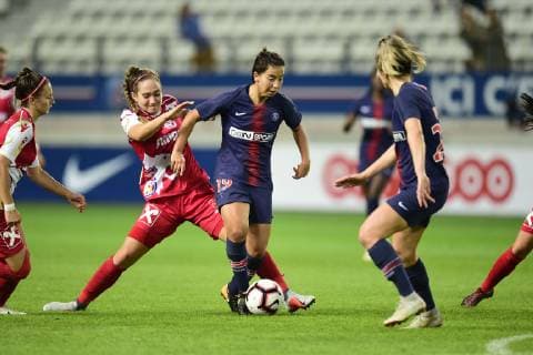 Fußball, Damen, CL, Paris Saint Germain - Sankt Pölten Spratzern Annahita Zamanian (PSG) FOOTBALL : PSG vs FSK Sankt Polten Spratzern - UEFA ligue des champions feminine - 27 09 2018 JBAutissier Panoramic 