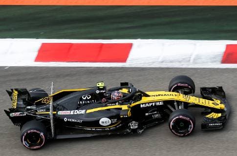 SOCHI, RUSSIA â€“ SEPTEMBER 28, 2018: Renault F1 Team test driver Artem Markelov during a practice session ahead of the 2018 Formula One Russian Grand Prix at the Sochi Autodrom racing circuit. Sergei Fadeichev TASS  TS091D6F