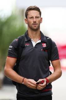 SOCHI, RUSSIA â€“ SEPTEMBER 28, 2018: Haas F1 Team driver Romain Grosjean of France during a practice session ahead of the 2018 Formula One Russian Grand Prix at the Sochi Autodrom racing circuit. Yegor Aleyev TASS  TS091DFD