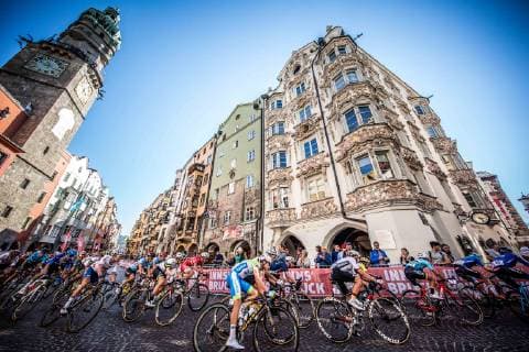 28 09 2018 Innsbruck AUT UCI Road World Cup 2018 Road Race U23 Men from Kufstein to Innsbruck 186 2 km picture Tadej Pogacar of Slovenia during the road race of the U23 Men from Kufstein to Innsbruck 186 2 km from the UCI Road World Championships 2018 Innsbruck Austria on 2018 09 28 Innsbruck  EX_SPIDA