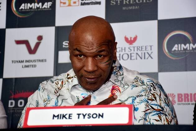 September 28, 2018 - Mumbai, India - Former world heavyweight boxing champion Mike Tyson seen during the press conference PK Pressekonferenz for Kumite 1 League, India™s first global Mixed Martial Arts (MMA) league supported by the All India Mixed Martial Arts Federation (AIMMAF) at hotel St. Regis in Mumbai. Mike Tyson at first global Mixed Martial Arts - 28 Sept 2018 - ZUMAs197 85767216st Copyright: xAzharxKhanx